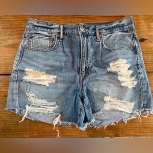 American Eagle Shorts Womens 6 Blue Jean Denim 90s Boyfriend Short Distressed